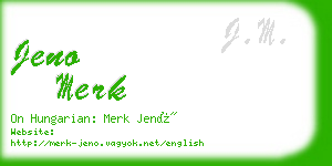 jeno merk business card